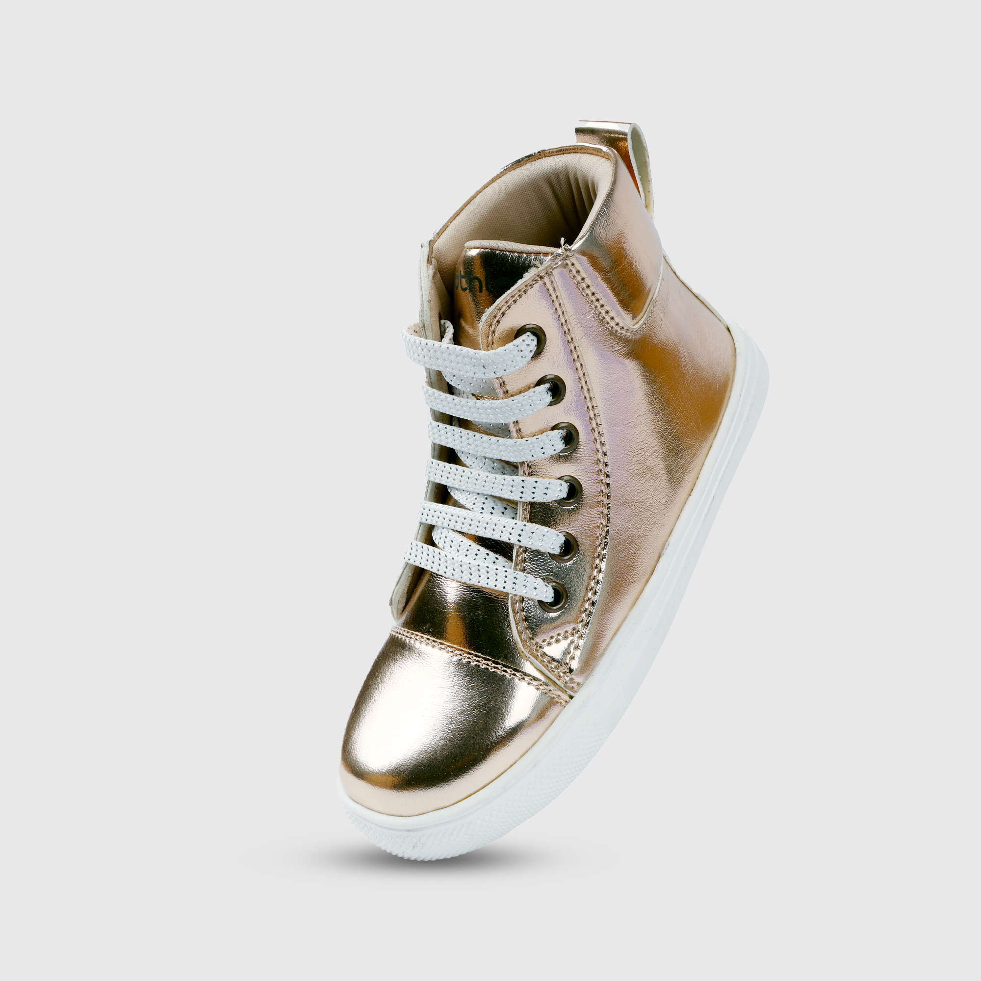 Girls Metallic Antique High Top Boots